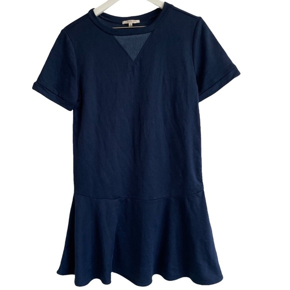 Copper Key Navy Short Sleeve Sweatshirt Dress, Size S - Picture 1 of 5